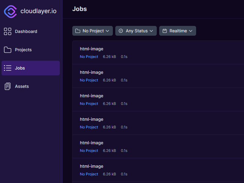 Jobs Screen